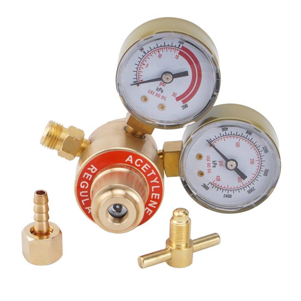 Oxygen and Acetylene Regulators Welding Gas Gauges Pair CGA540 and CGA200 NEW
