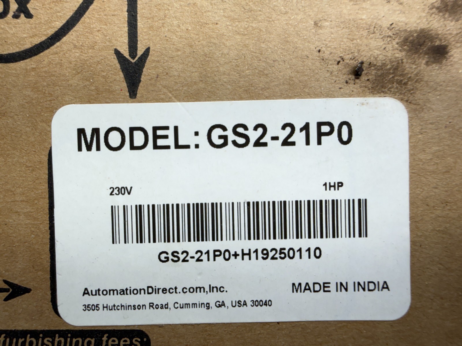Automation Direct GS2-21P0 200/240V 6.3Amps General Purpose AC Drive