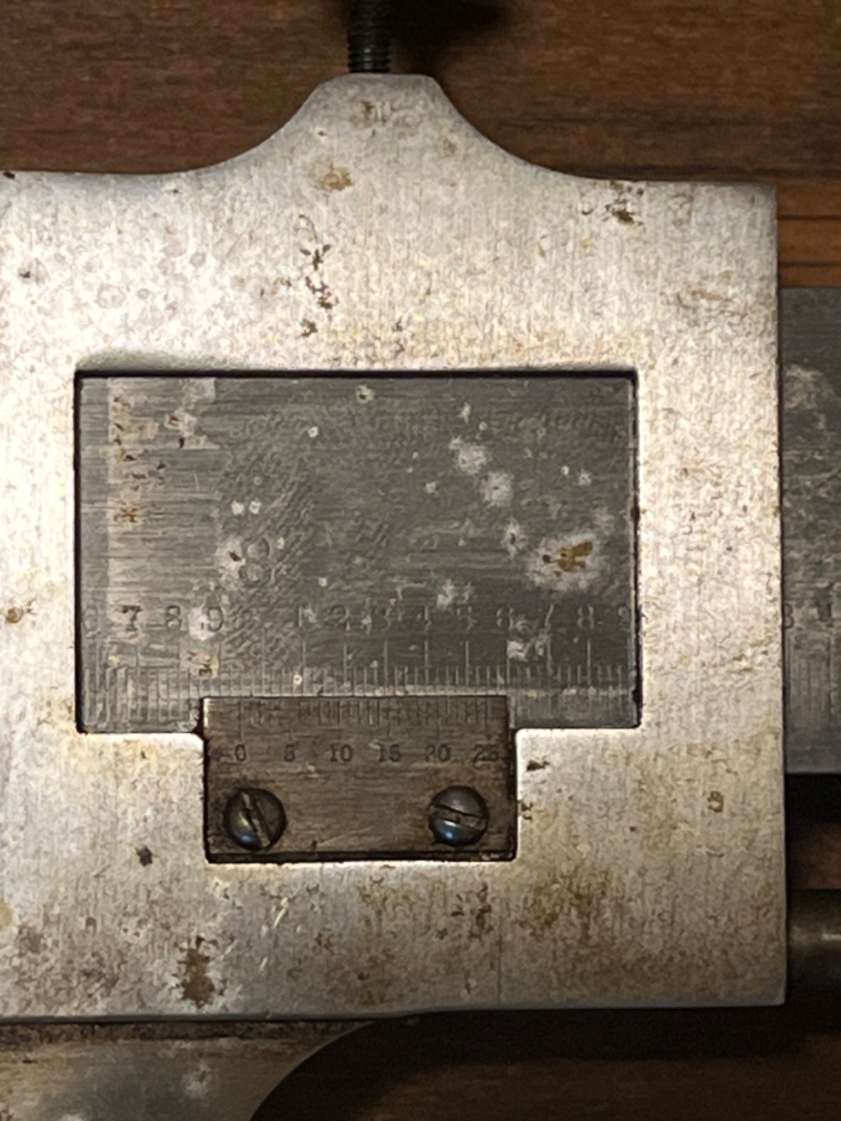 Vintage McGrath Vernier Height Gage in wooden box. St Paul.