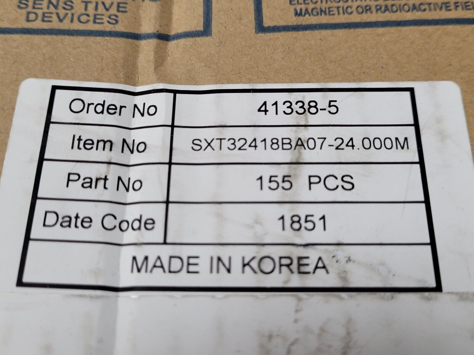 (10 PCS) SXT32418BA07-24.000M SUNTSU CRYSTAL 24.000MHZ 18 PF SMD