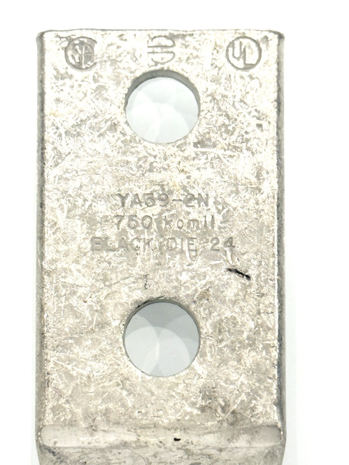 BURNDY TWO HOLE LUG BLACK DIE 24 U39RT YA39-2N 750 KCMIL CU