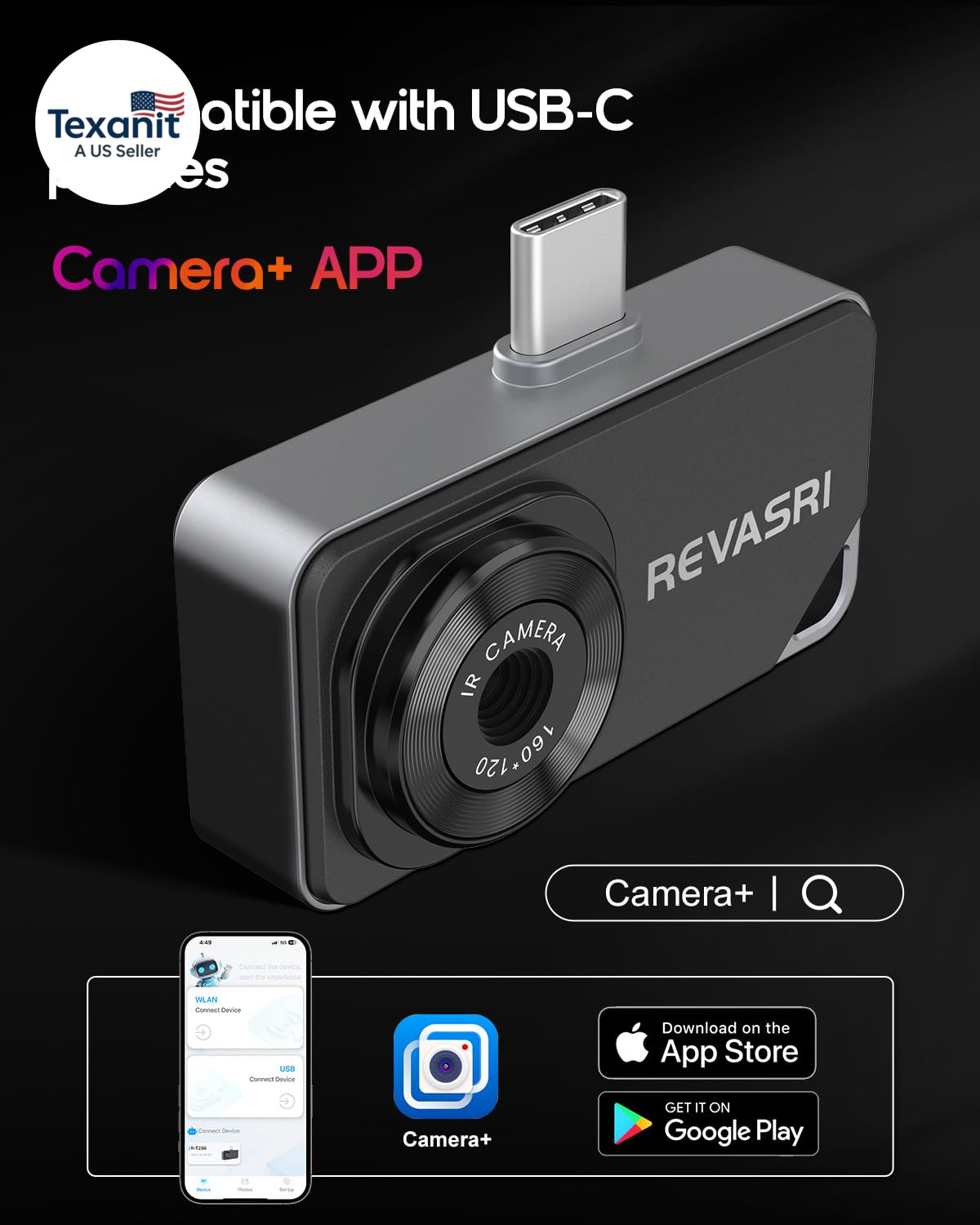 Thermal Camera for Iphone and Android, 320×240 Super IR Resolution Thermal Imagi