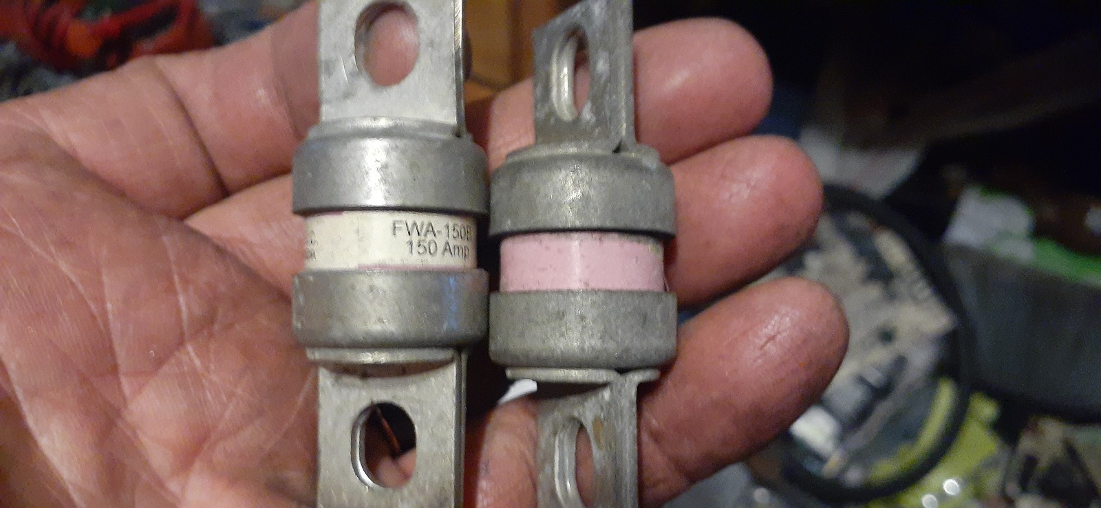 Lot of 2 Bussman FWA-150B, HRC Type, 150A, 150V a.c. Semiconductor Fuse, Fast…