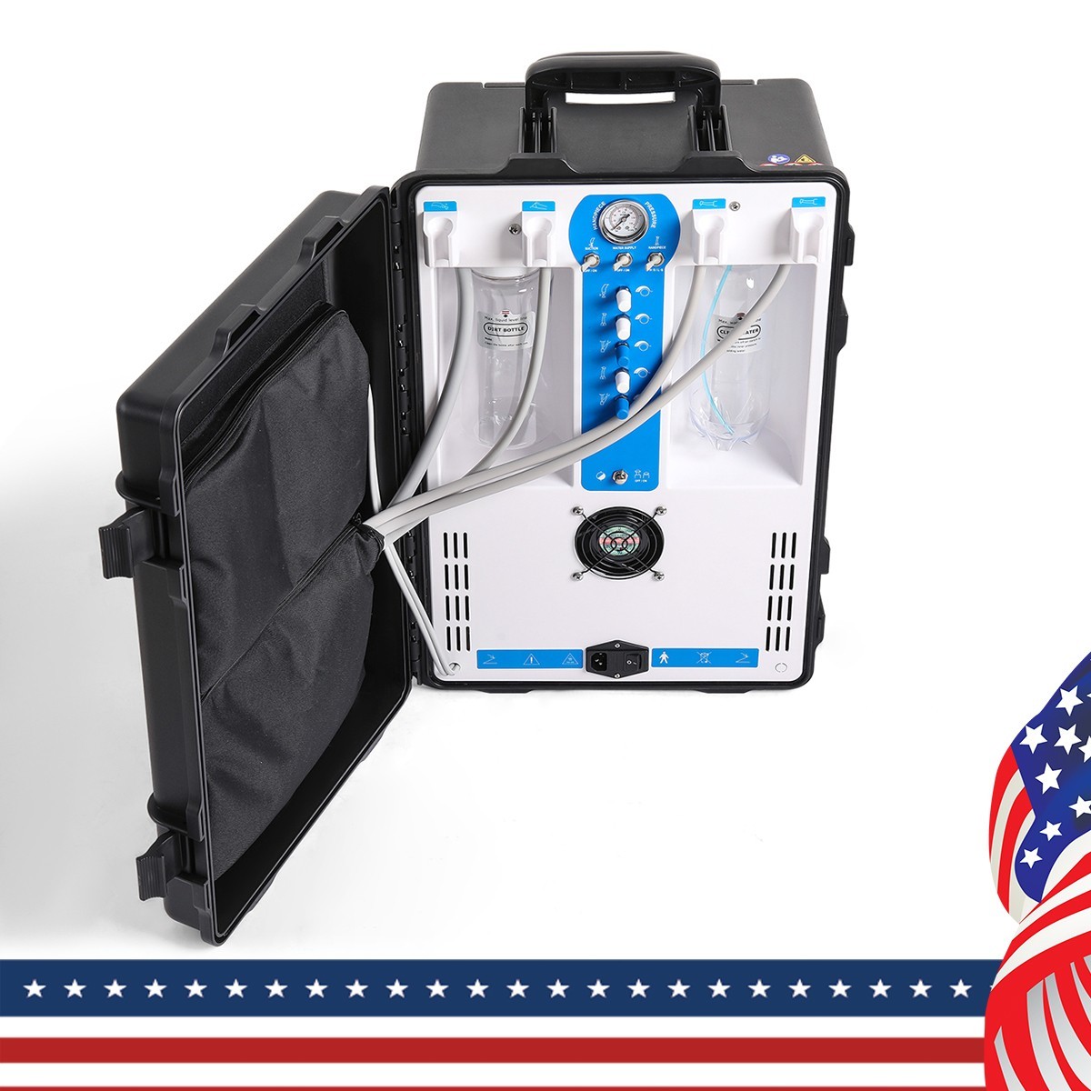 Dental Portable Delivery Unit Mobile System with Air Compressor Scaler/Tubing