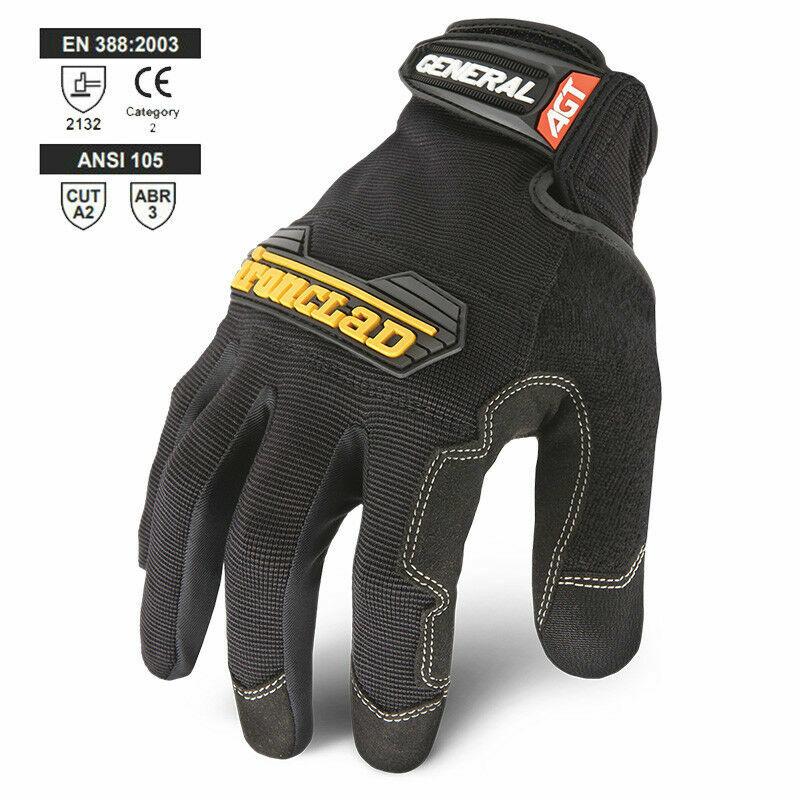 IronClad GUG General Utility Black Work Gloves – Select Size