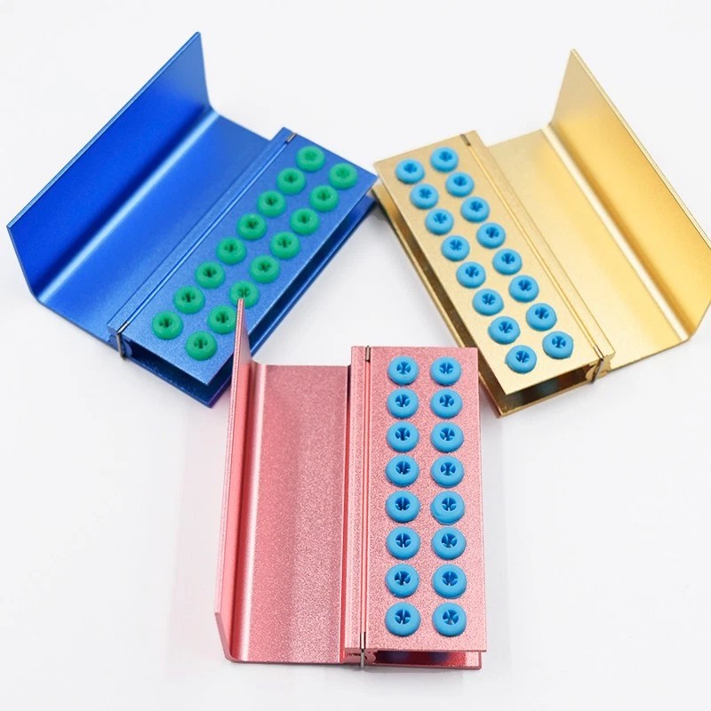 10/16/24 Hole Dental Burs Block Holder Disinfection Case For High Low Speed Burs
