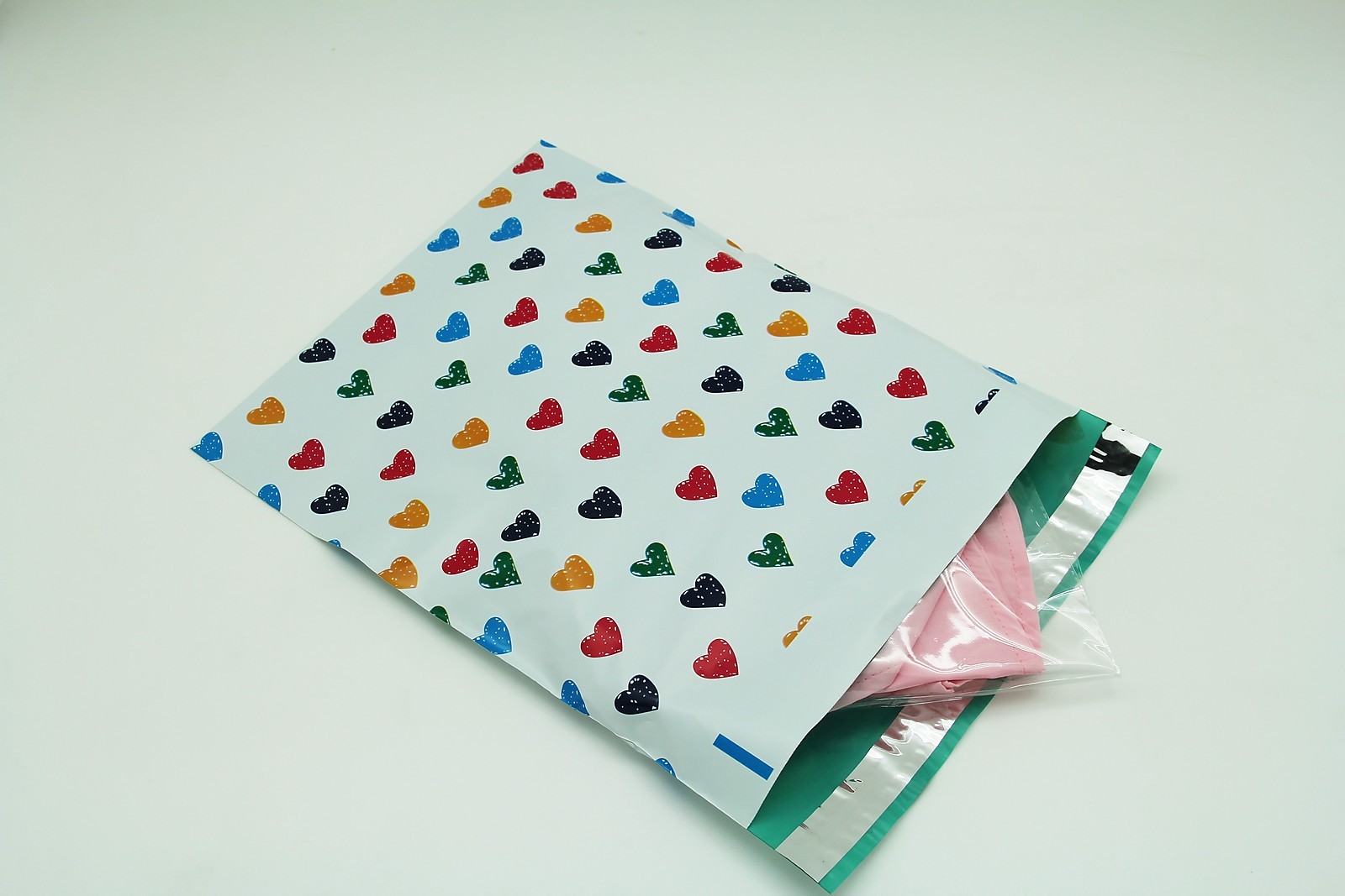 1000 10×13 Colorful Hearts Designer Poly Mailers Envelopes Boutique Custom Bags