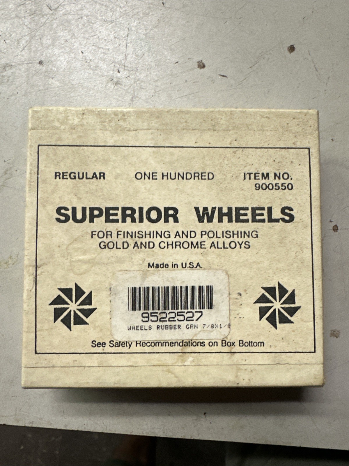 Superior Wheels Item No. 900550 For Finishing And Polishing Gold And Chrome