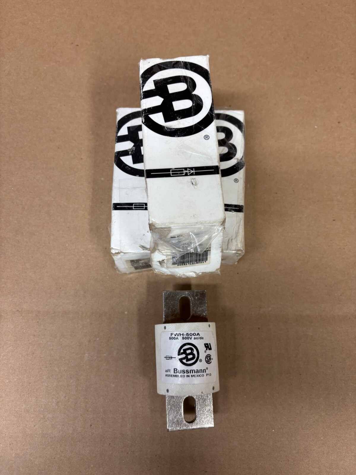 New Old Stock Bussmann FWH-500A Semiconductor Fuses LOT OF 3