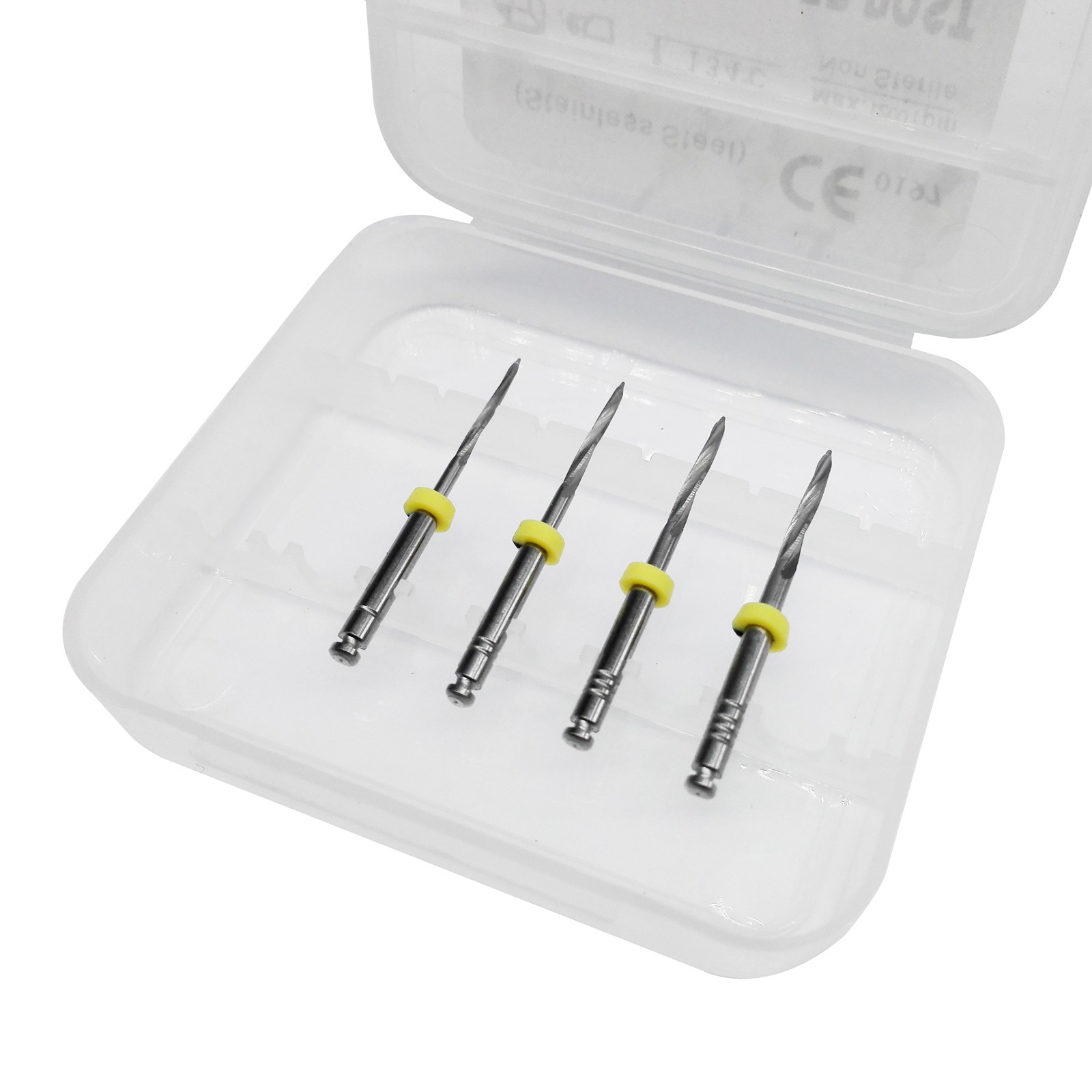 1 Pack Dental Screw Drills For Fiber Post Endodontic Stainless Steel 32mm #1-4