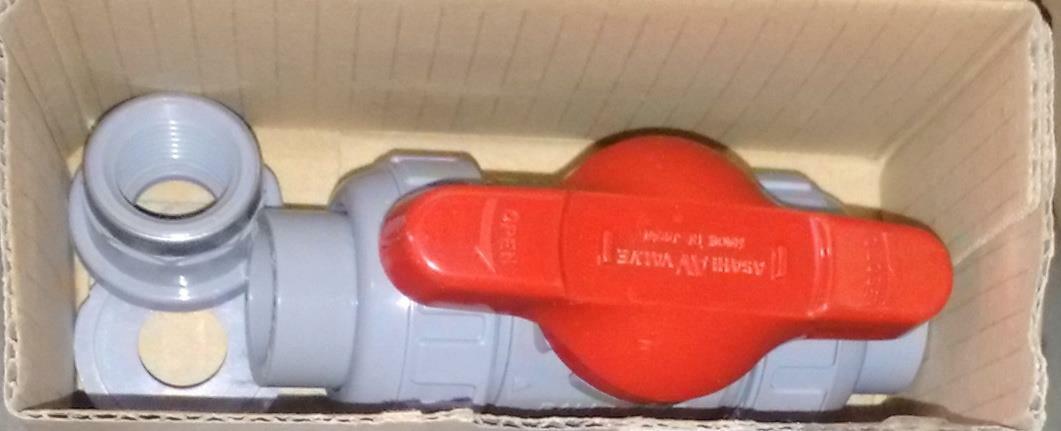 New Asahi AV Type 21 CP21C005EC Combo True Union C-PVC Ball Valve 1/2″ 15 mm
