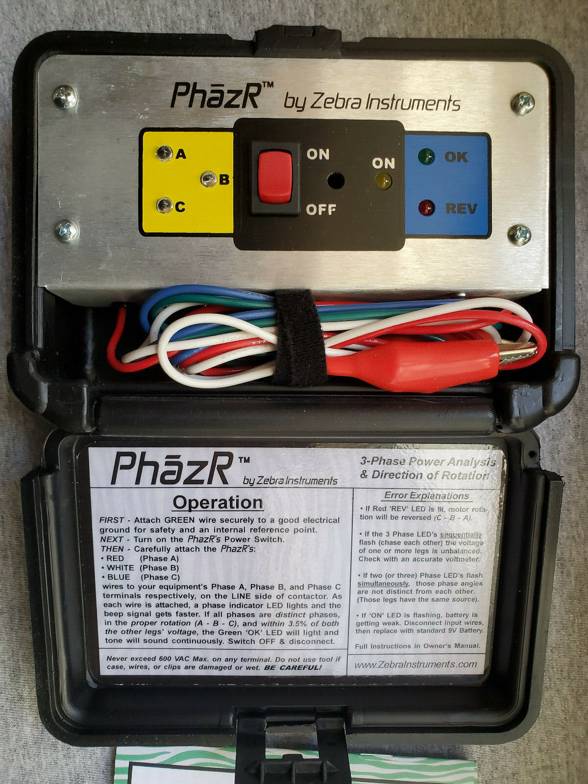 PHAZR 3-Phase Microprocessor Controlled Tests by Zebra Instruments. Brand New!