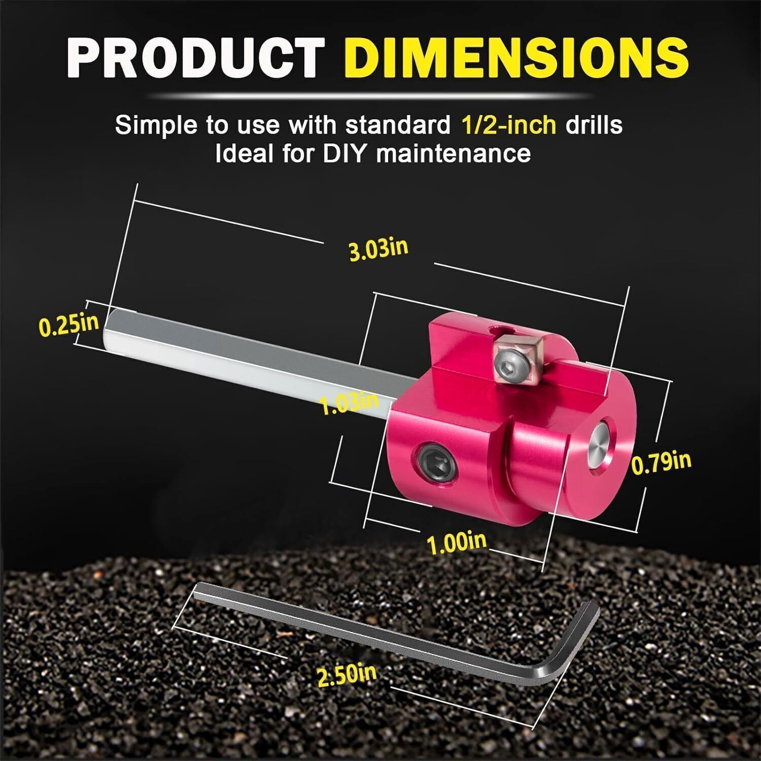 3/4-Inch PVC Fitting Saver w 1/4″ Hex Shaft 3/4″ Head Fit Standard 1/2″ drills