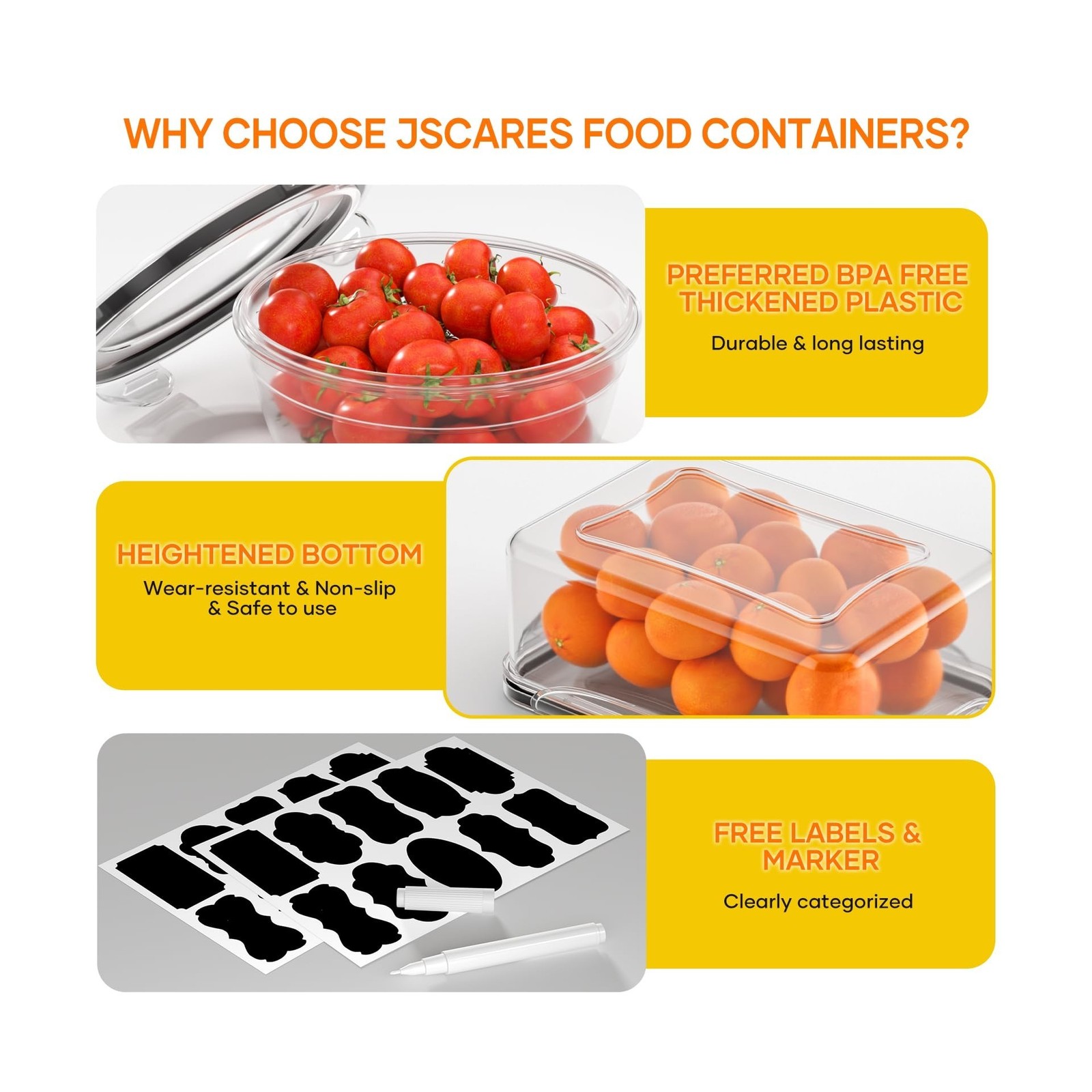 52 PCS Food Storage Containers with Lids Airtight (26 Lids & 26… FAST USA SHIP