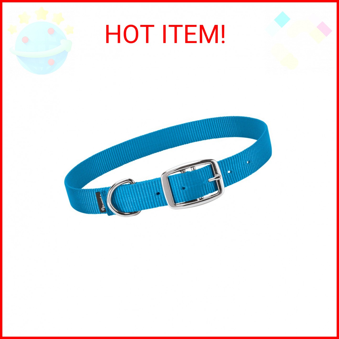 Weaver Leather Livestock Goat Collar, Hurricane Blue, Small