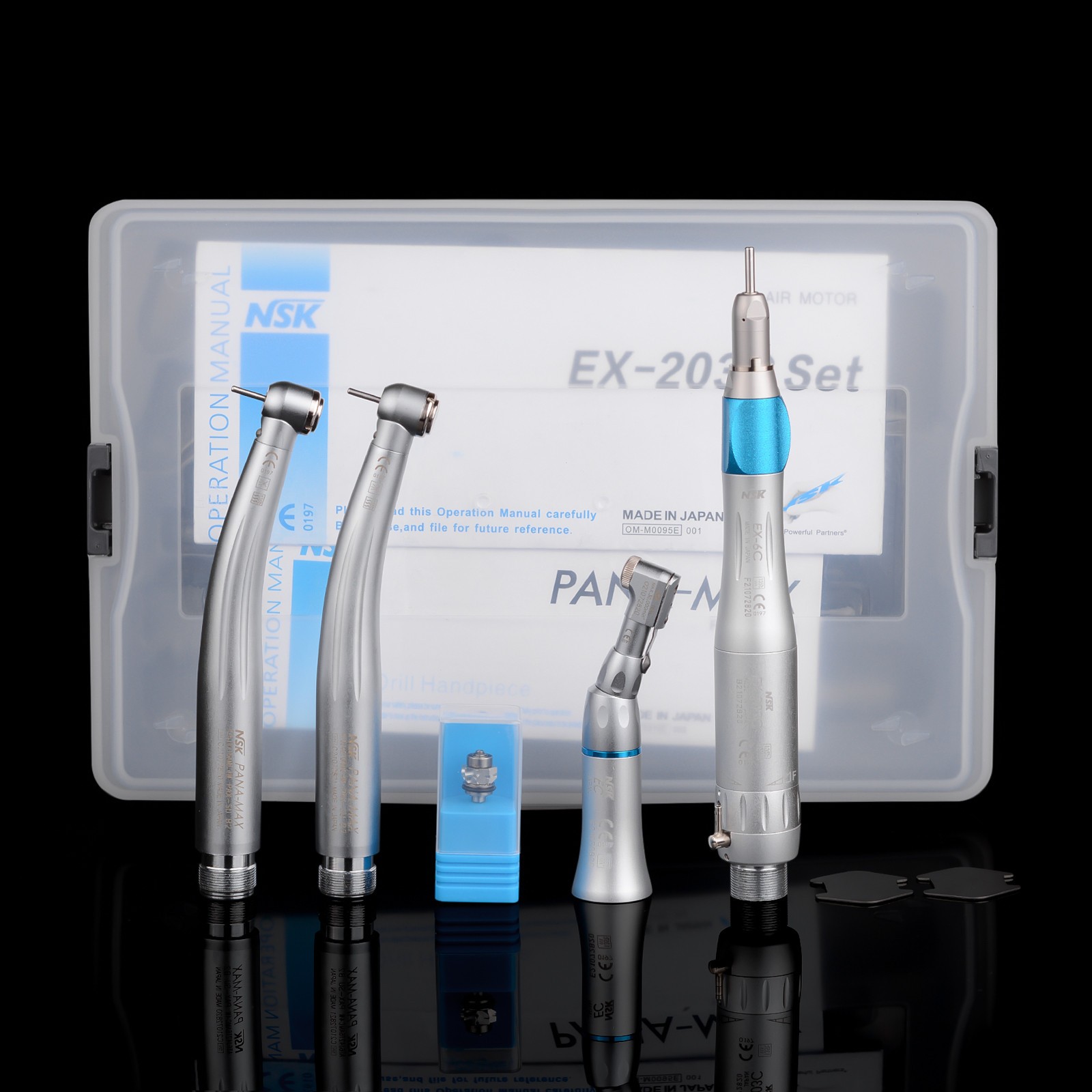 2PCS Dental LED High Speed Handpieces with Low Speed Handpiece Kit EX-203C B2 US