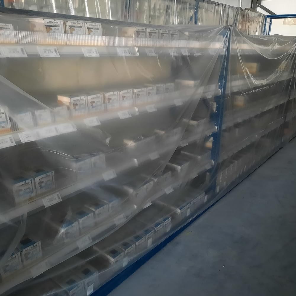 Plastic Sheeting (13ft×16.4ft(4m × 5m)), 4 Mil Thick Clear Polyethylene Film,