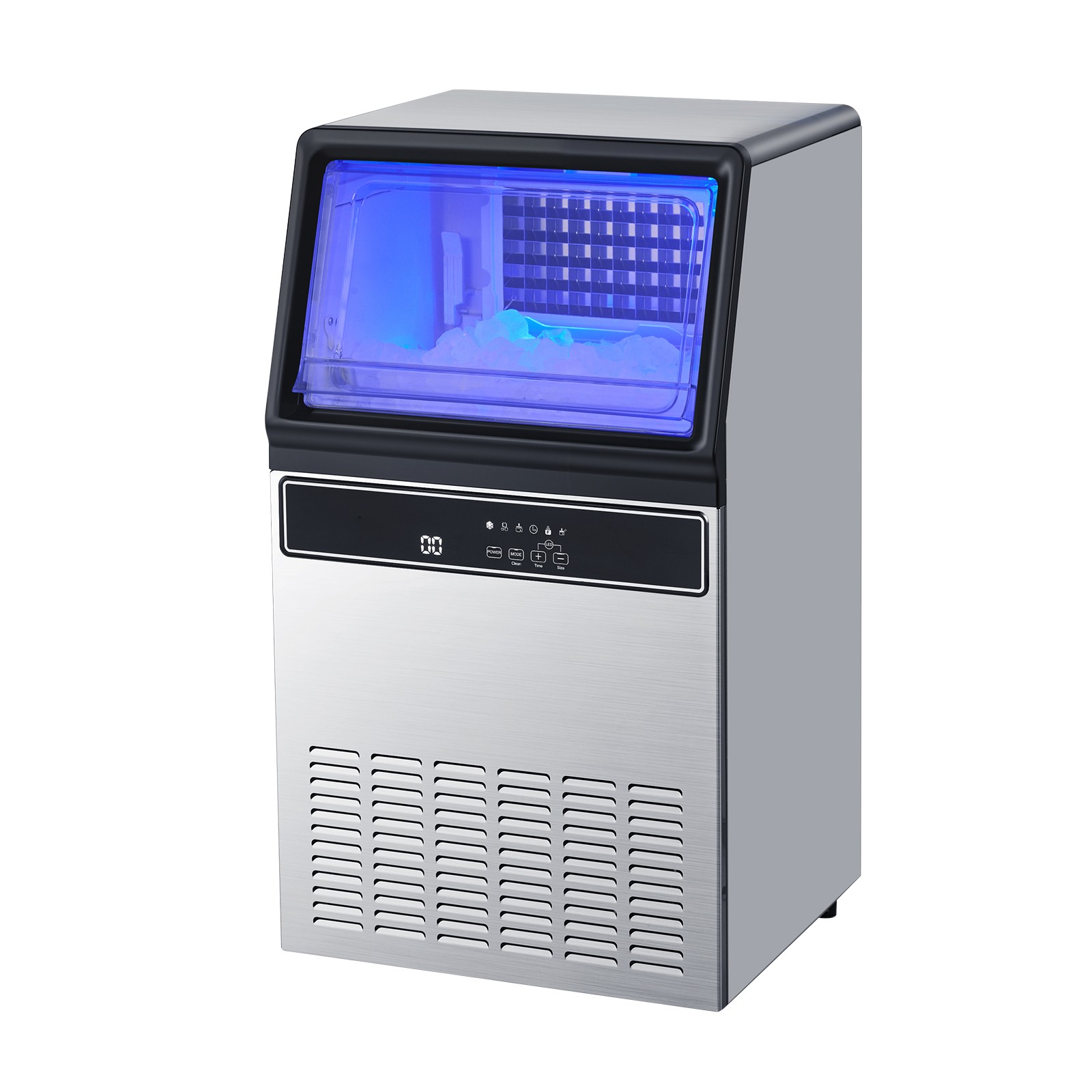 Uimoso 80/100/130/160/200/360lbs Commercial Ice Maker Built-in Ice Cube Machine