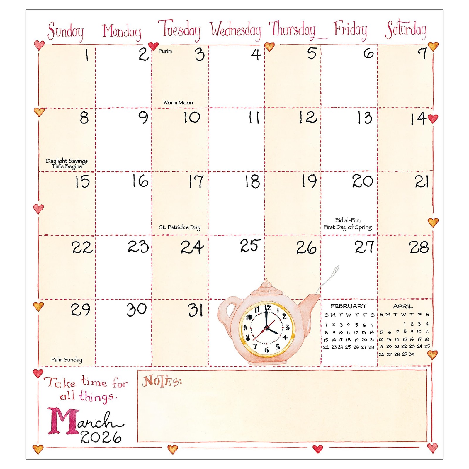 TF Publishing 2026-2027 Susan Branch Small Monthly Pocket Planner with 2 Page La