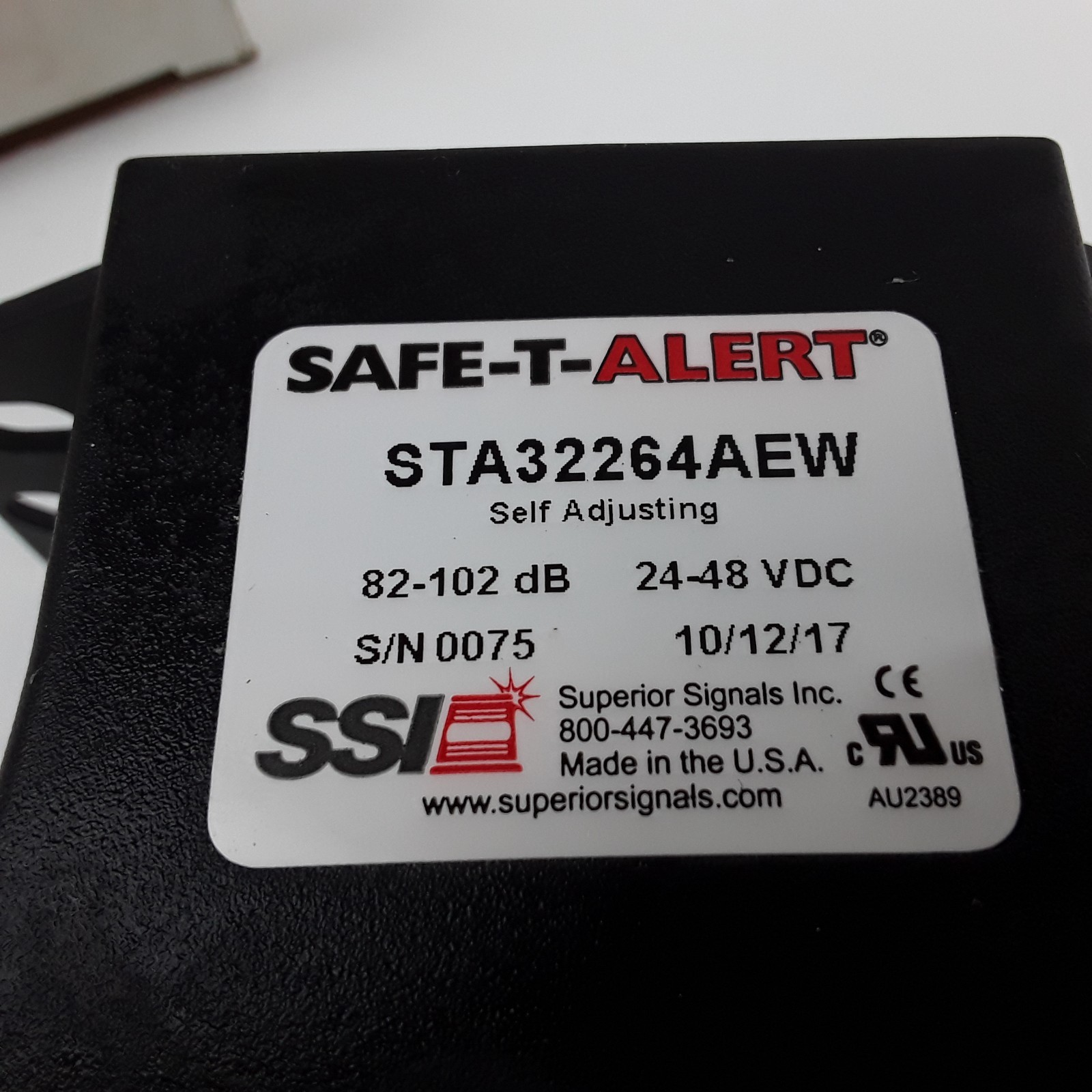 Self-Adjusting Back-Up Alarm 24-48 VDC For Industrial and Commercial Vehicle