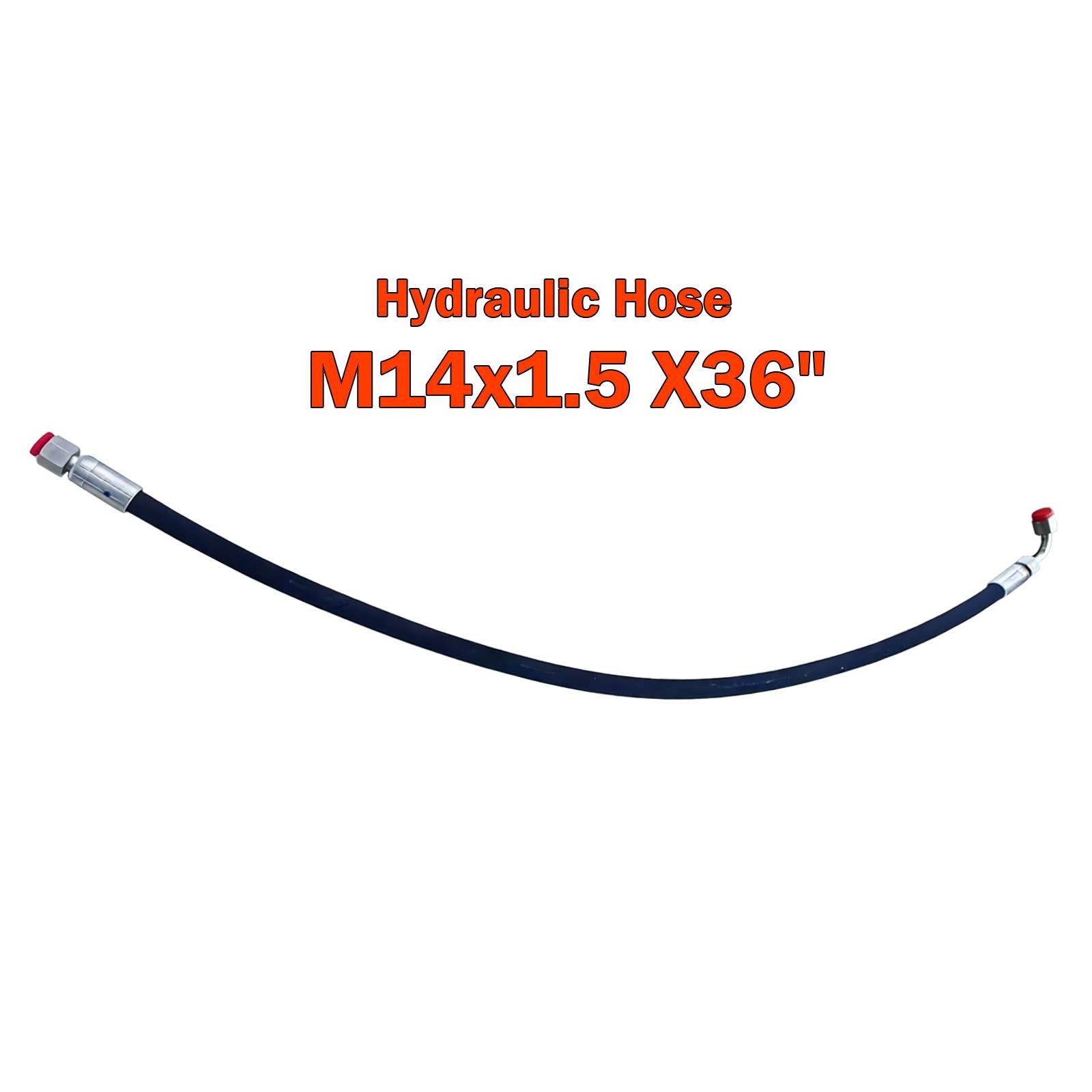 Agt Miva Chinese Mini Excavator Hydraulic Hose M14x1.5 X 36″ One End 90° One Str