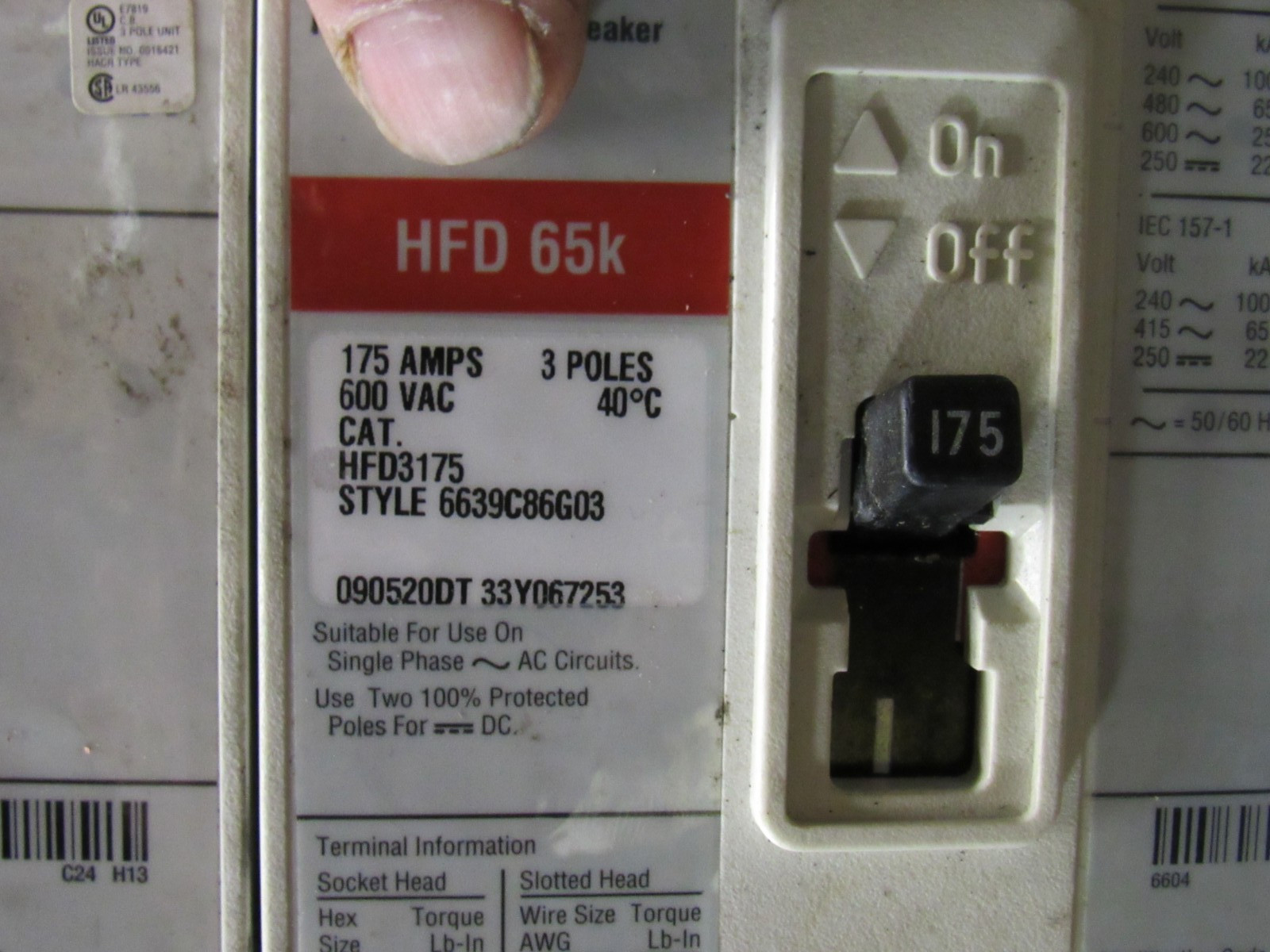 Eaton Pow-R-Line SCS0552159 Switch Gear Board 480/277V 3Ph W/ 2500 A Amp Main