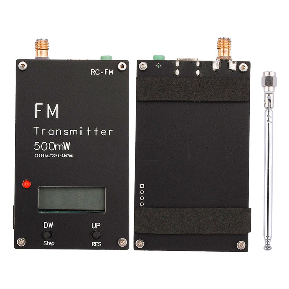 2000M 500mW FM Transmitter Frequency LCD Display Stereo 76-108MHz for FM Radio