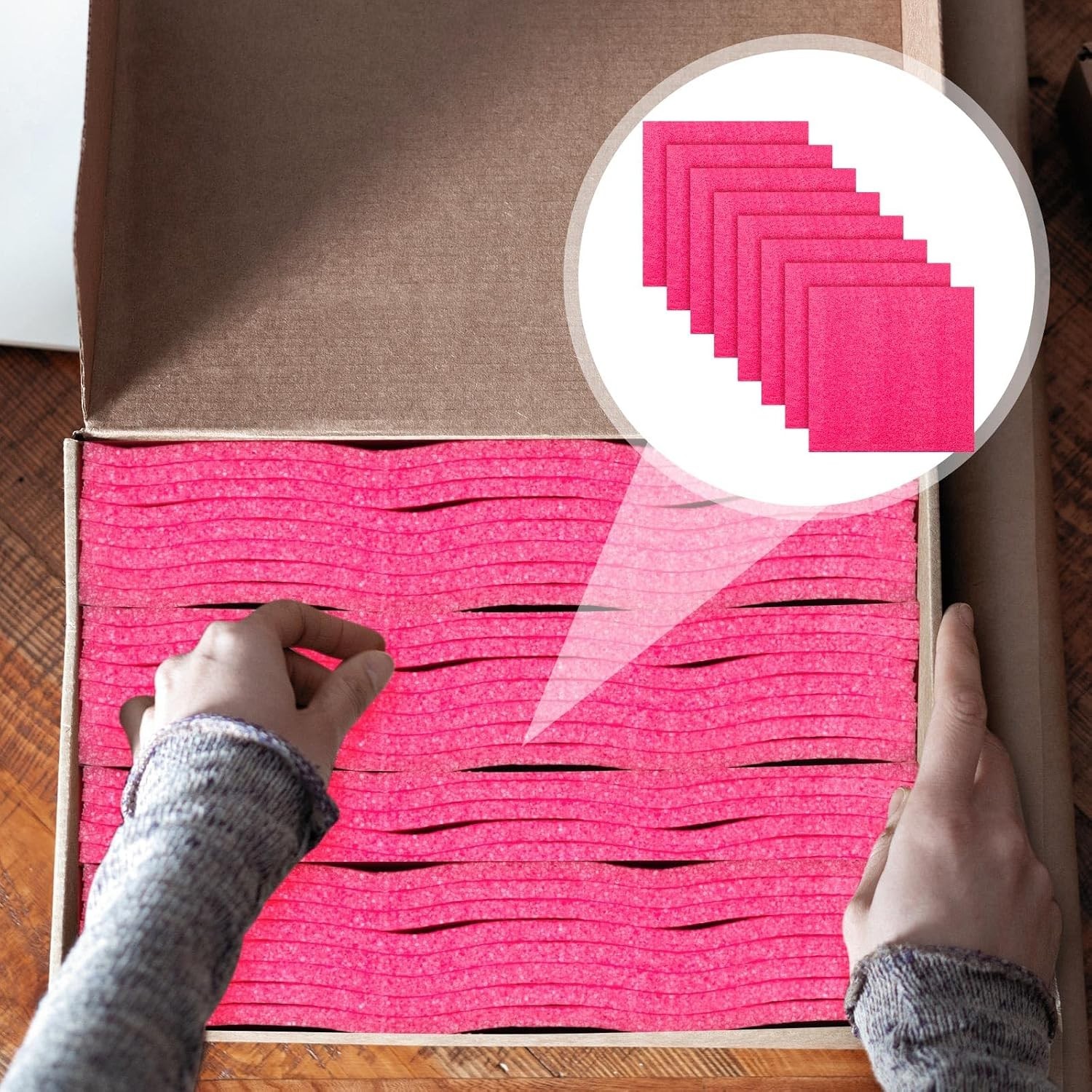 Cuttable 8 Pcs Pink Antistatic Foam Sheets – Perfect for Crafts & Shipping