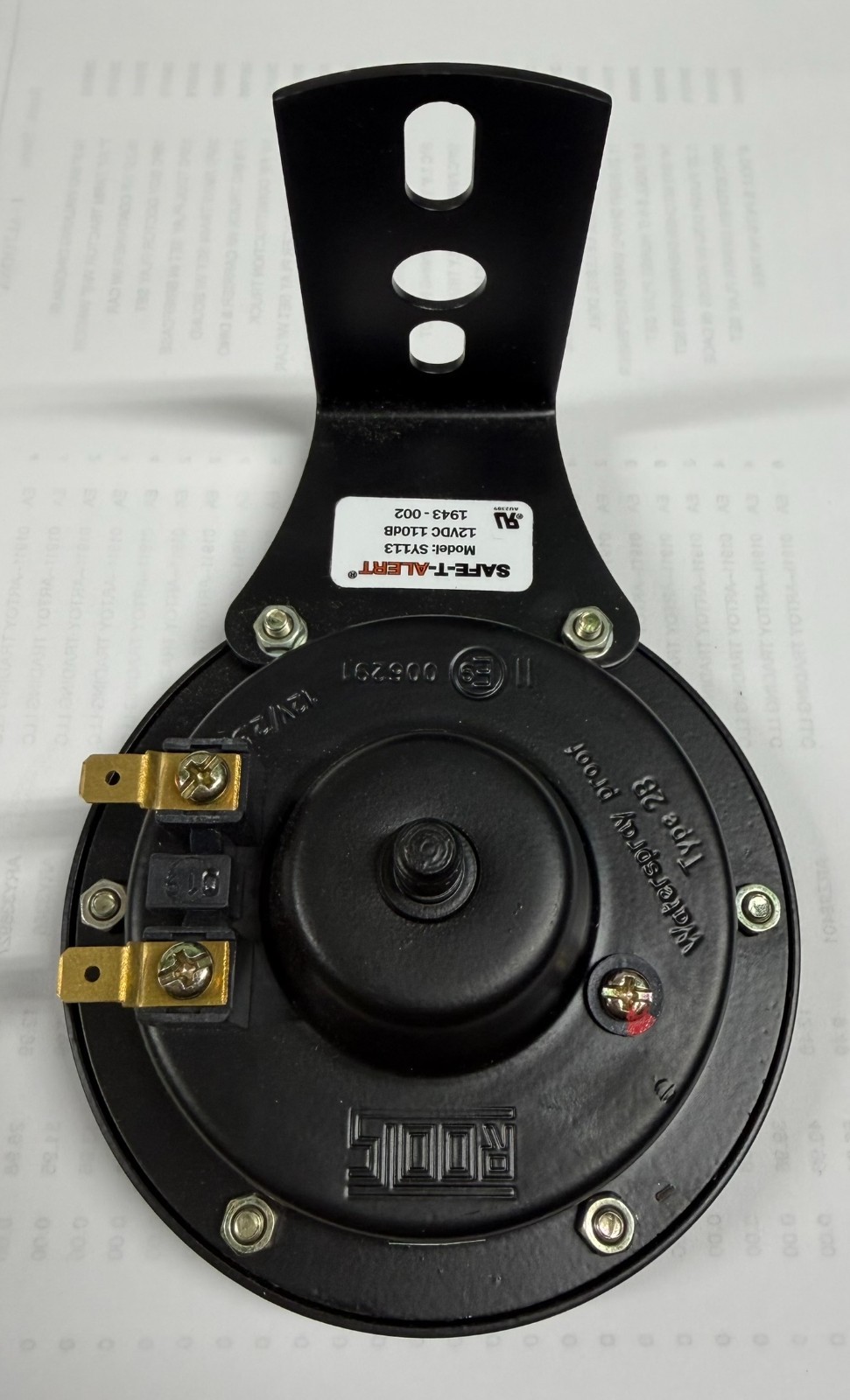 Horn SAFE-T-ALERT 12VDC 110DB SY113 FREE SHIPPING