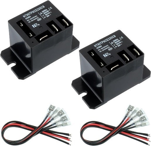 NT90 AC220 10X Power Relay AC 220V Coil 30A 40A SPDT 1NO 1NC Fla Size: AC 220V