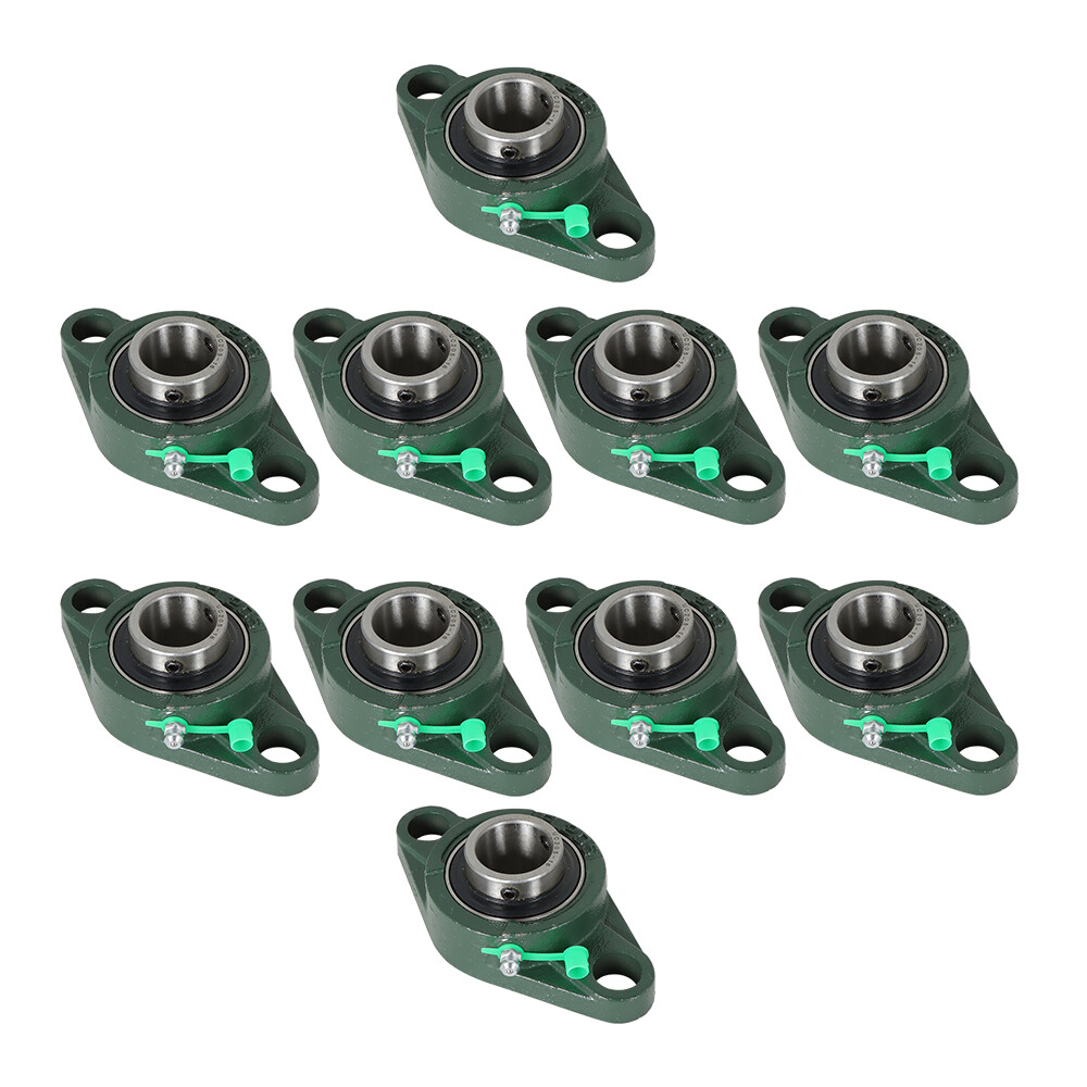 10 pcs UCFL205-16 Pillow Block Flange Bearing 1″ Bore 2 Bolt Solid Base