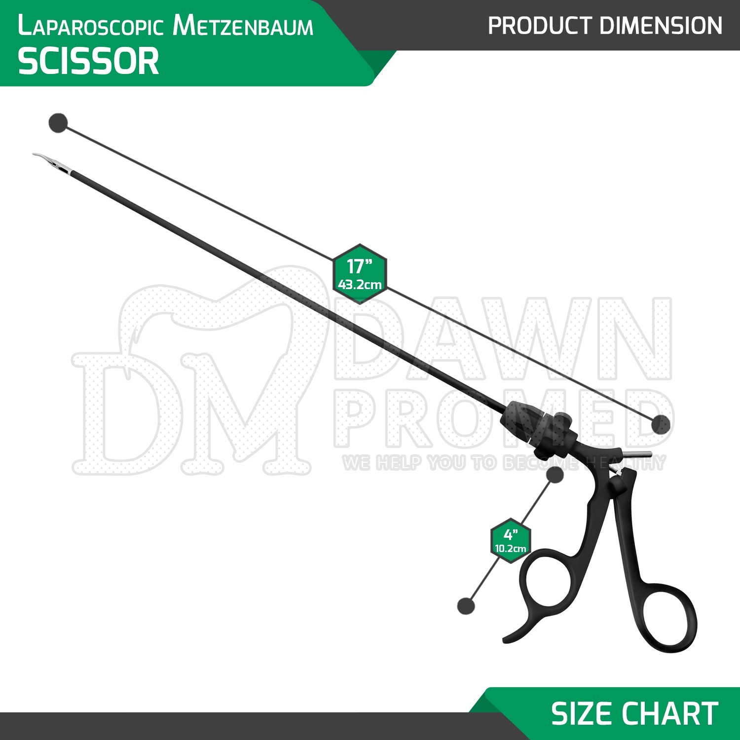 Laparoscopic Metzenbaum Scissor Laparoscopy Forceps Surgical Medical Instrument