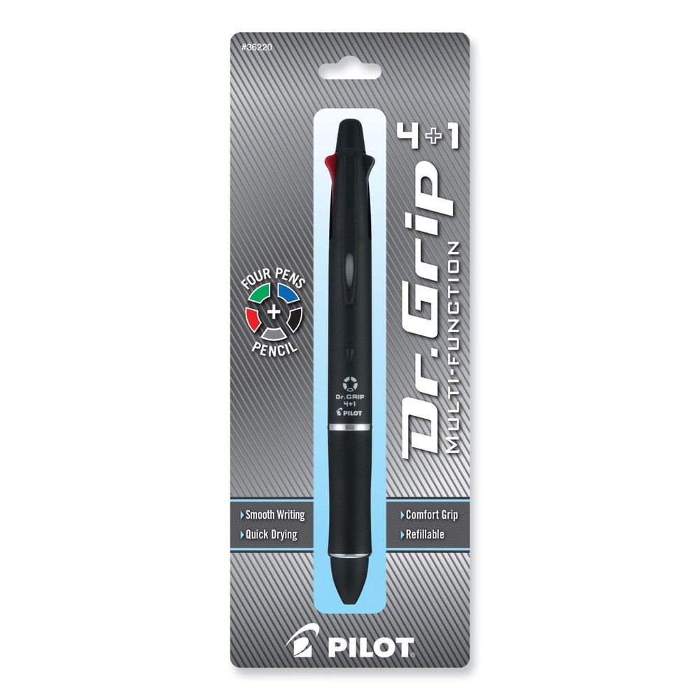 Pilot 36220 Ballpoint Pen/Pencil – Black/Blue/Green/Red Ink/Black Barrel New