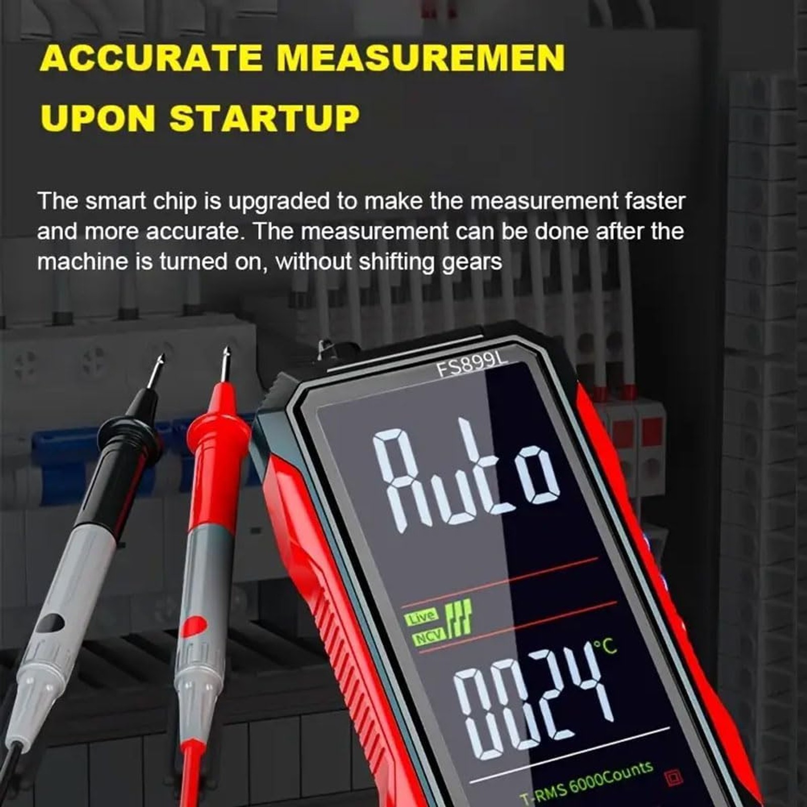 Digital Multimeter FS899L Upgraded – USB Rechargeable(FS899L+Bag) | 6000 Counts