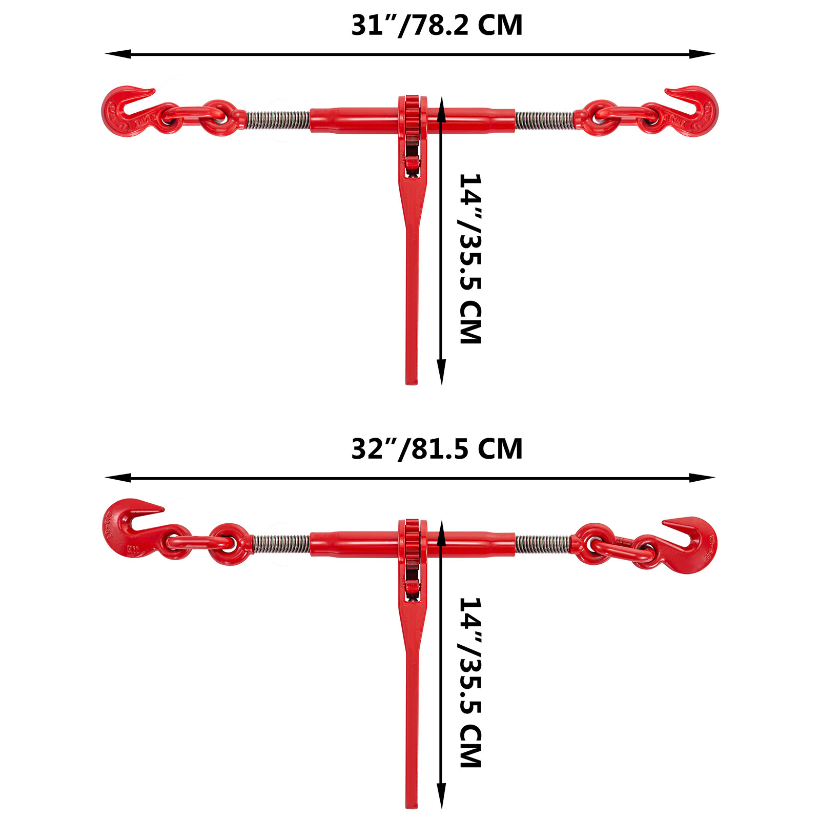 VEVOR Ratchet Binder 3/8″- 1/2″, 5/16″- 3/8″ Tie Down Chain Load Binders