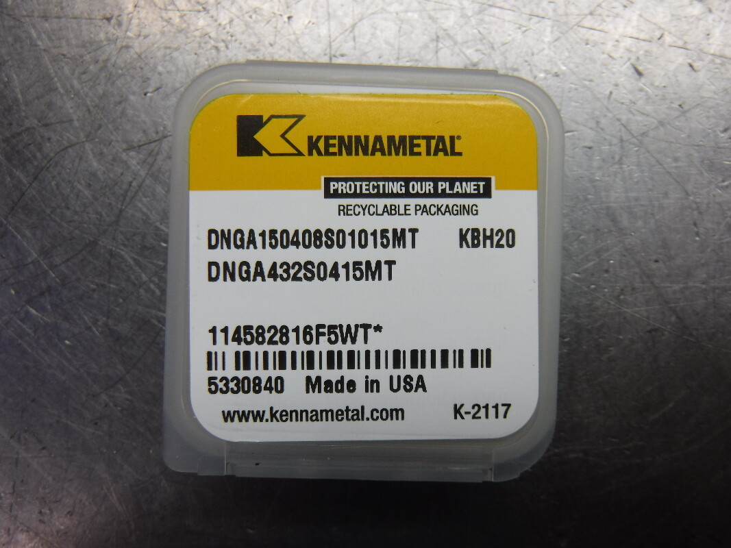 Kennametal PCBN Inserts QTY1 DNGA150408S01015MT / DNGA432S0415MT KBH20 (LOC1014A