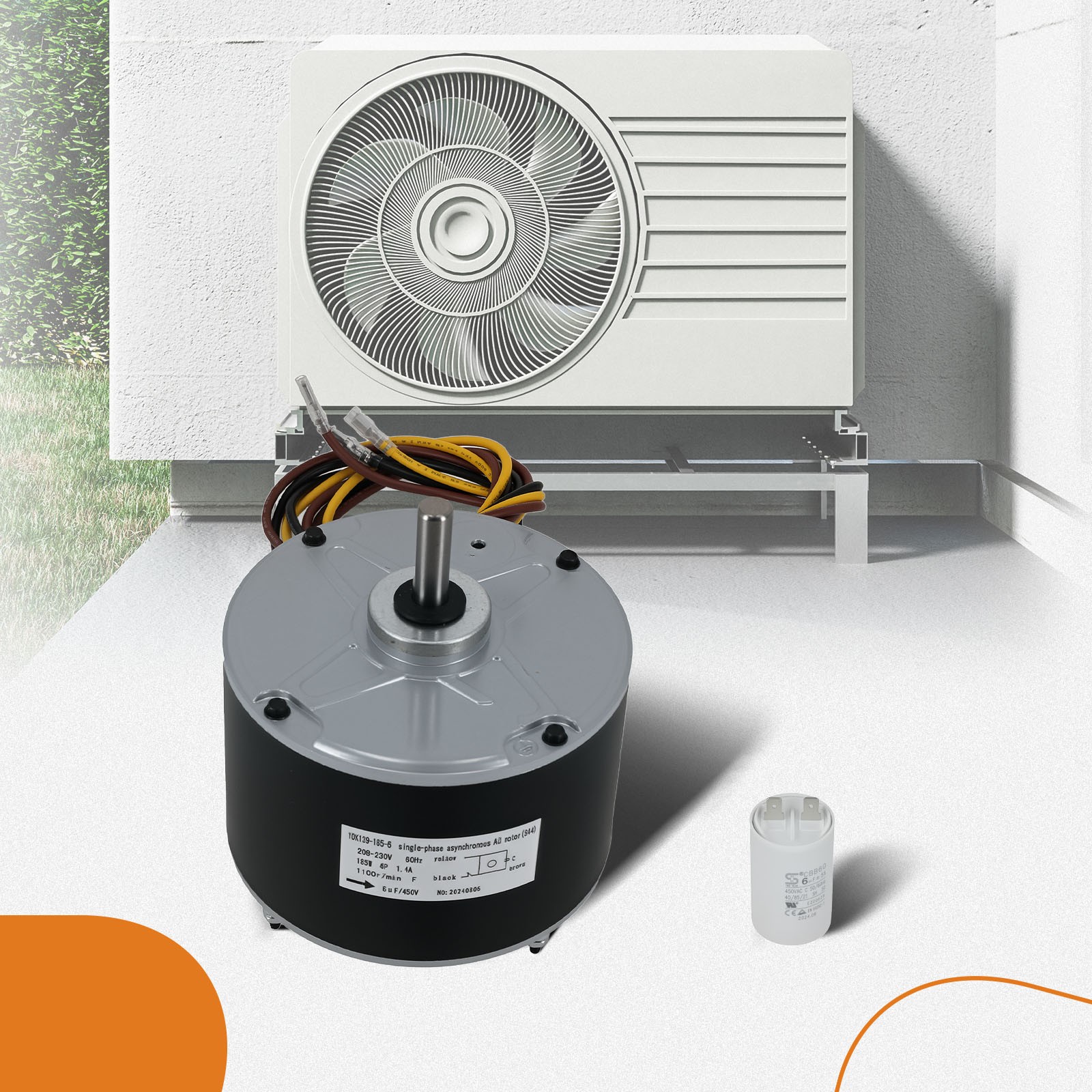 Condenser Motor For Genteq GE 5KCP39EGS070S 5KCP39EGY823S 3905 Dayton 6DLL0 60Hz