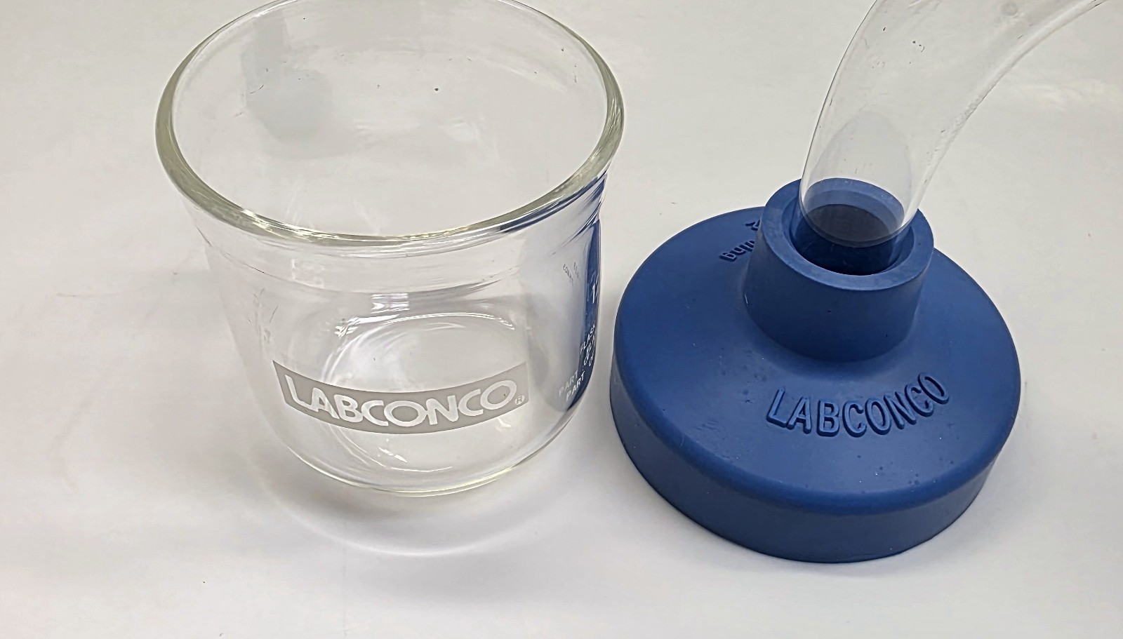 Labconco 120ml Complete Fast Freeze Flask w/ 3/4 TOP GLASS 45° Adapter