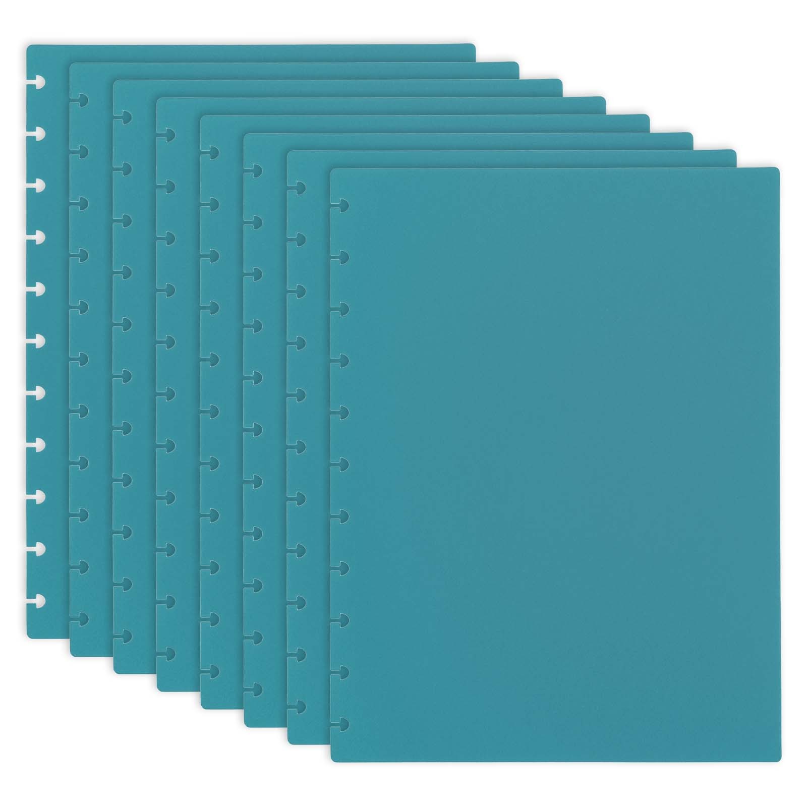 4 Pair Discbound Notebook Cover, Letter Size Planner Cover, Blue