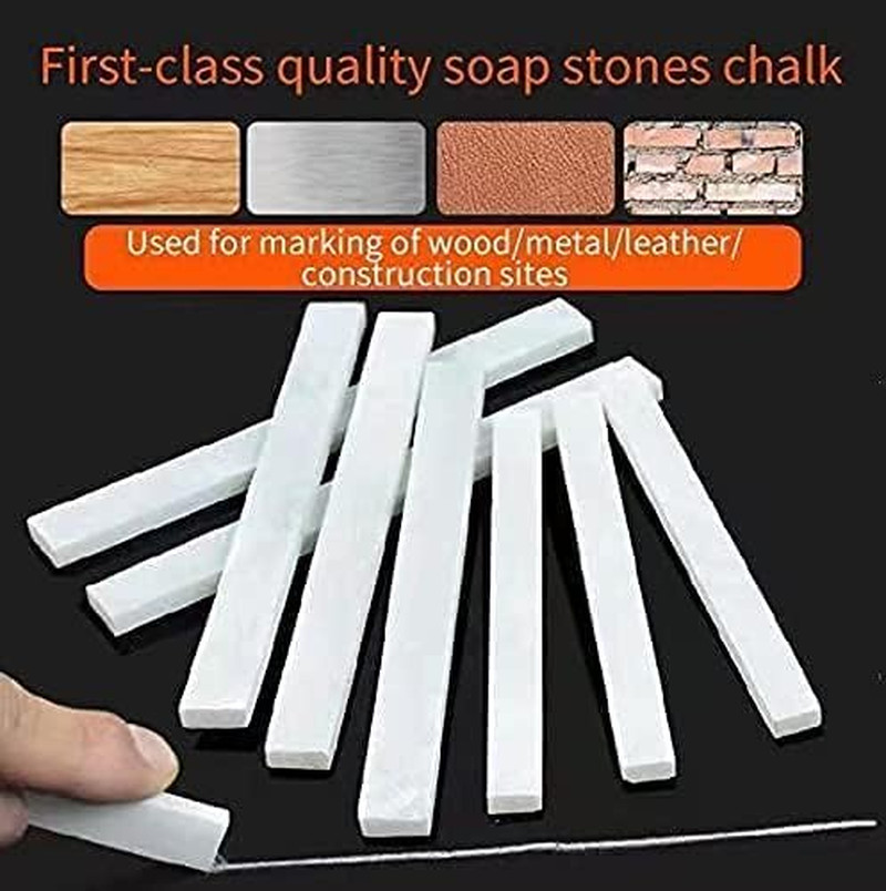 Soapstone Holder with 16 Pcs Soapstone Pencil Refills, Flat Soapstone Pen, Marke