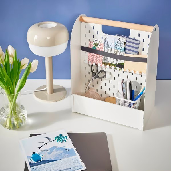IKEA VATTENKAR Desk Organizer, White, 13”x8 ¼”x17″ New 805.486.61
