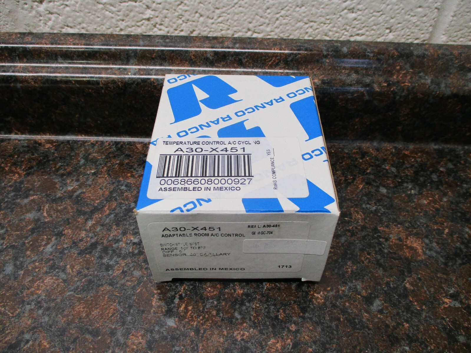 Ranco A30X-451-070 Adaptable room A/C Control A30-X451 NOS FREE SHIPPING