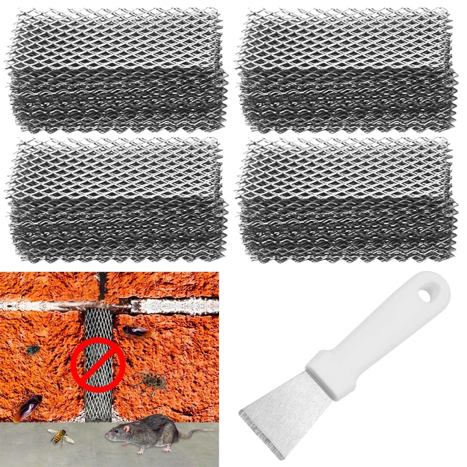 QKDS 100 PCS Stainless Steel Brick Weep Hole free size, As Picture Show