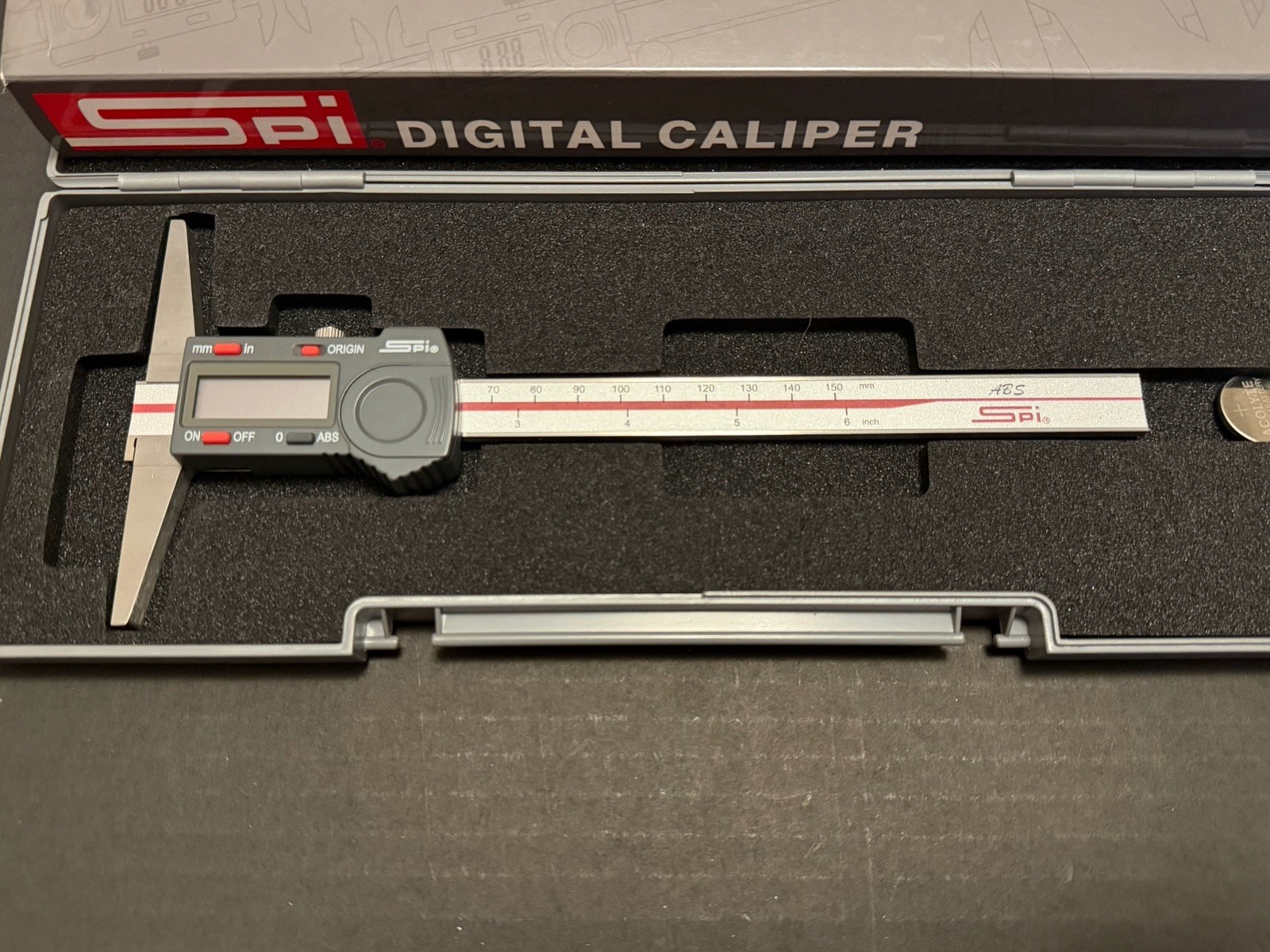 (Opened Box) SPI Digital Depth Gage With Hook 6in #11-555-0