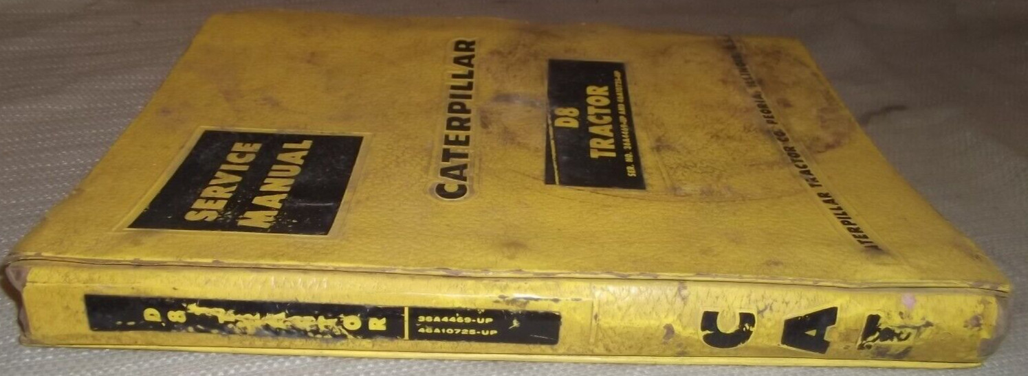 CAT CATERPILLAR D8 D8H TRACTOR DOZER SERVICE SHOP REPAIR MANUAL BOOK 36A 46A