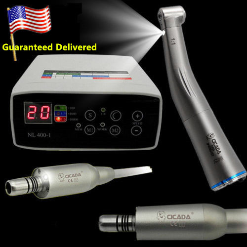 CICADA Dental Electric Motor E-Type Coupler+1:1 Reduction Contra Angle Handpiece