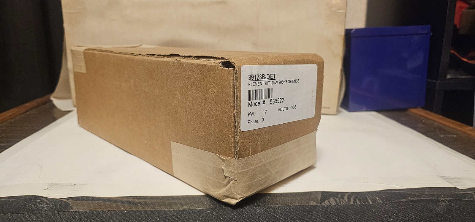 536522 39123BGET GETINGE 12KW 208V 3 PHASE HEATING ELEMENT NEW OPEN BOX SEE PICS