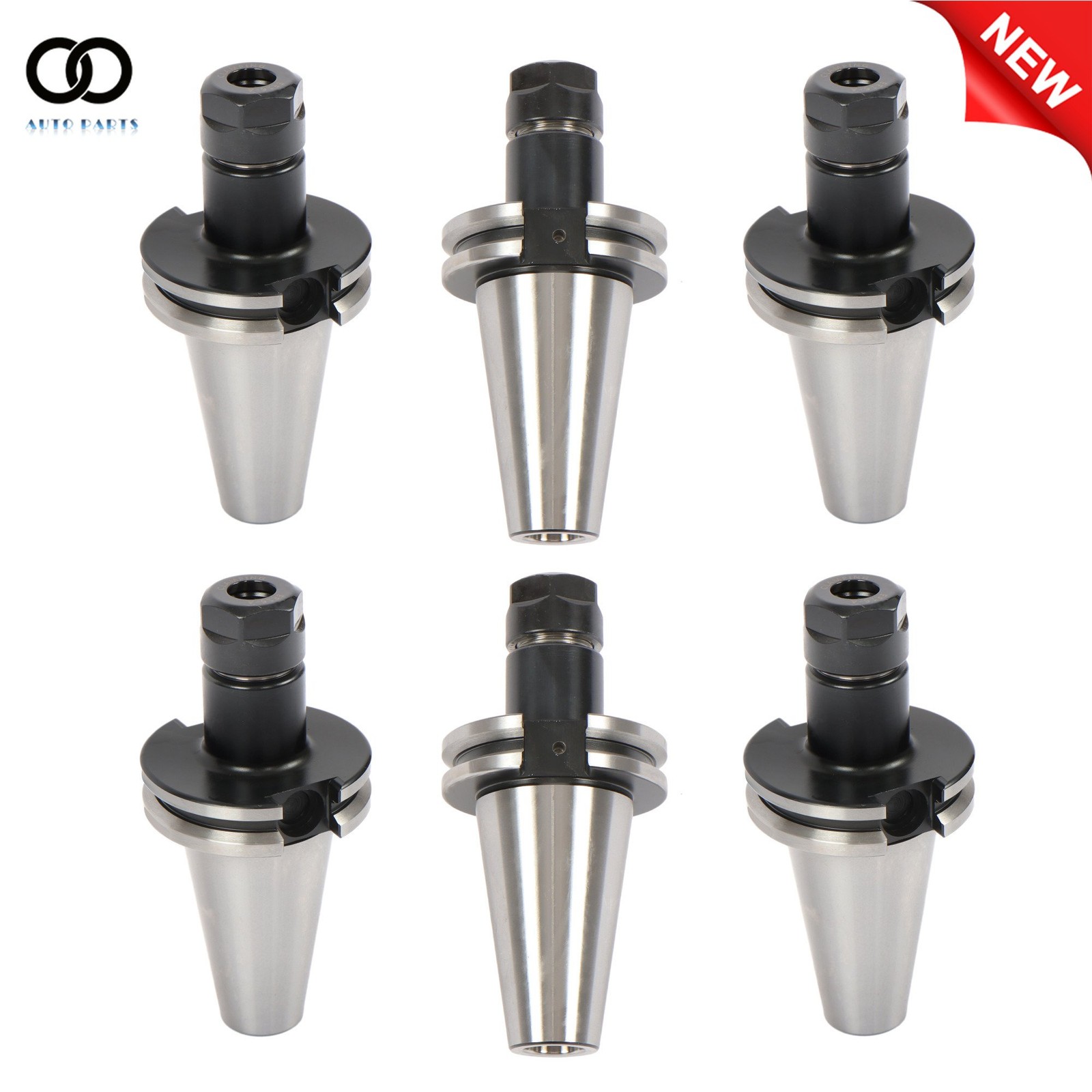 6 Chucks CAT40-ER16 Collet Chuck 2.76″ 70mm Length Tool Holder Set 0.00015″