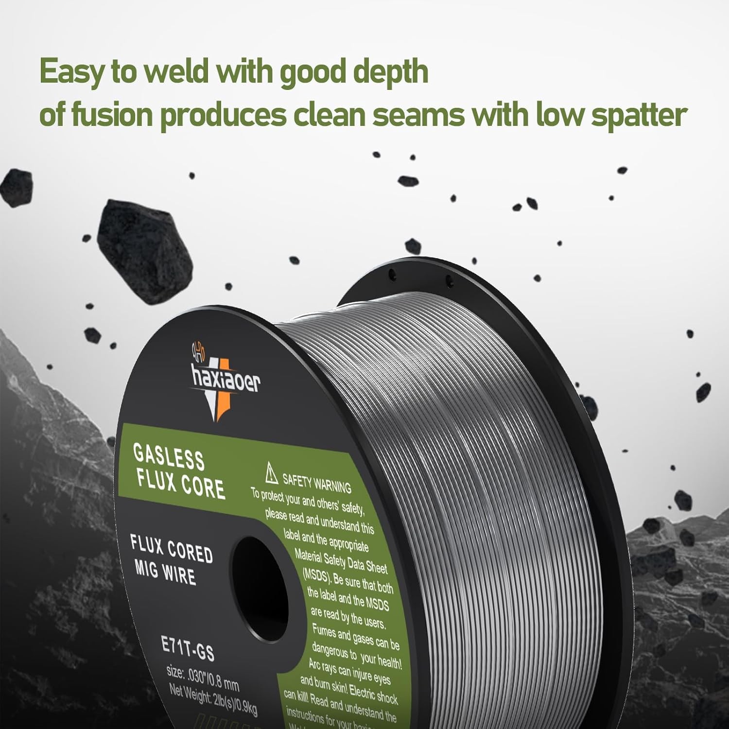 Flux Core Welding Wire .030/.035” Gasless MIG Wire E71T-GS 2 Pounds 1/2/3 Packs