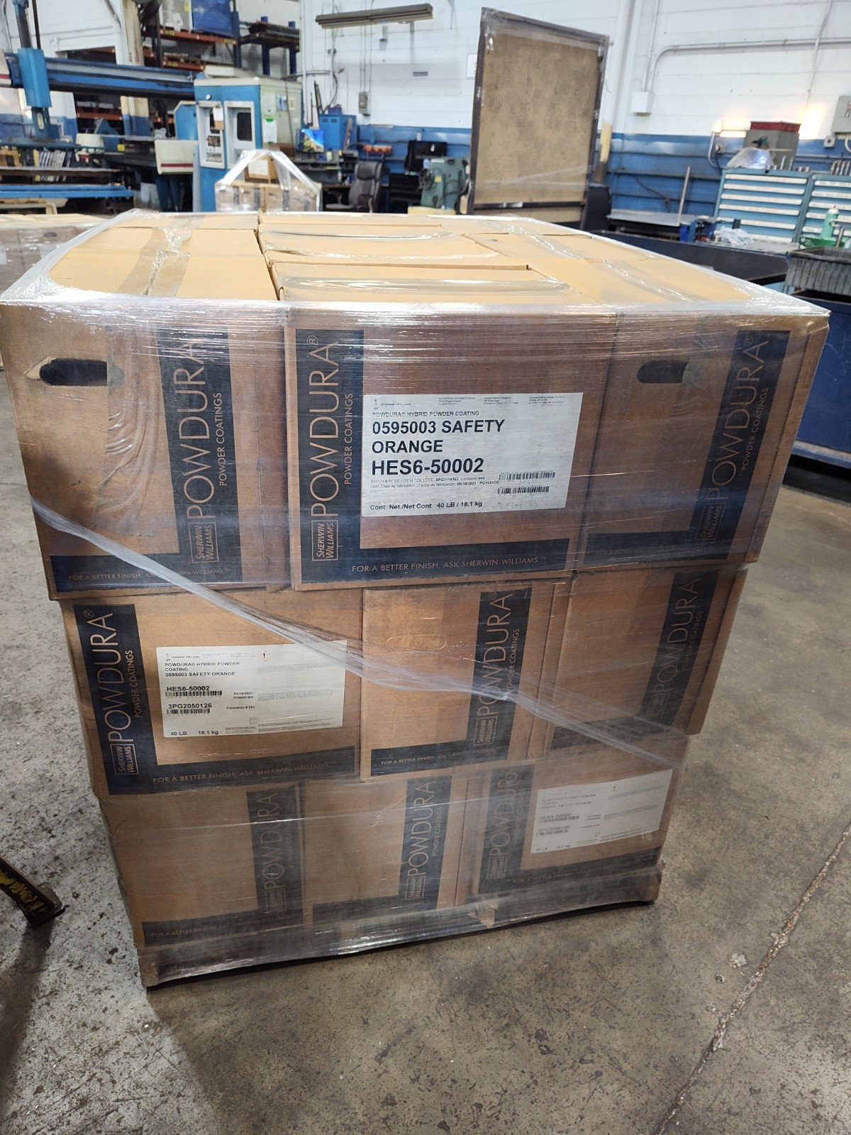 Sherwin-Williams Powdura Hybrid Powder Coating Safety Orange HES6-50002 40 LB EA